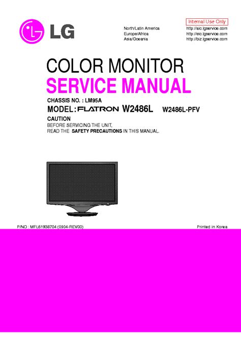 Lg W2486l W2486l Pfv Monitor Service Manual