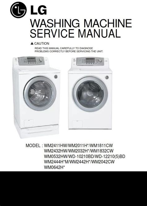 Lg Washing Machine Wm0532hw Service Manual