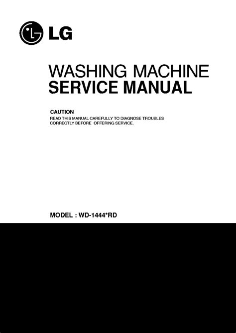 Lg Wd 1444 Rd Washing Machine Service Manual