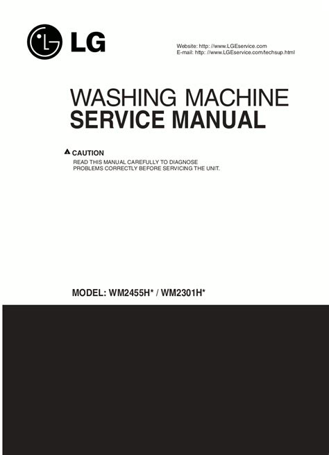 Lg Wm2455h Washing Machine Service Manual