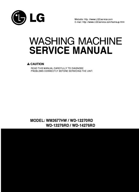 Lg Wm3677hw Wd12270rd Wd13276rd Wd14276rd Service Manual Repair Guide