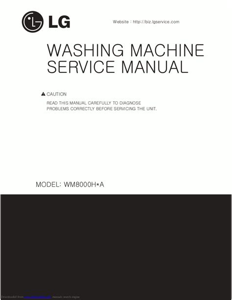 Lg Wm8000h A Washing Machine Service Manual Download