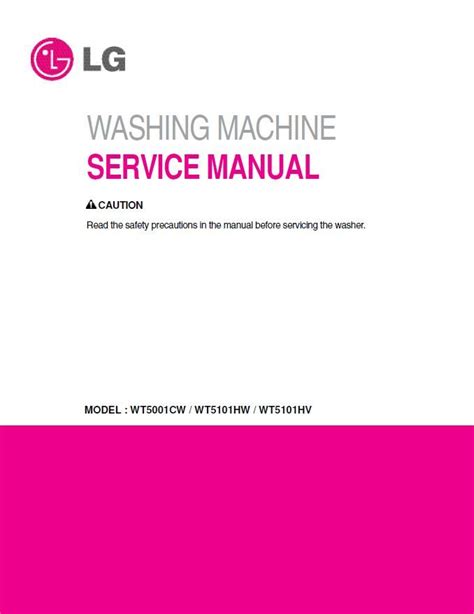 Lg Wt5001cw Washing Machine Service Manual