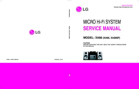 Lg Xa66 Xa66 Xas66f Micro Hi Fi System Service Manual