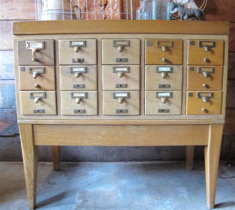 Library Card Catalog Table