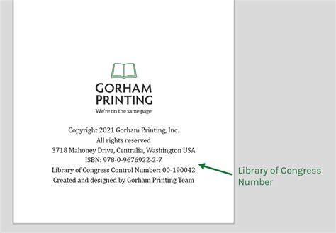 Library Congress Number Catalog Number 99-75836