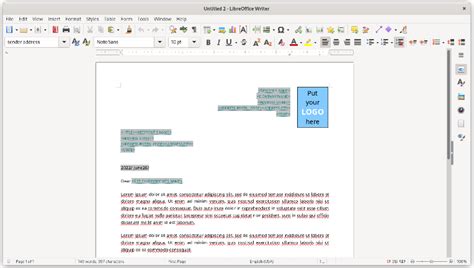 Libreoffice Writer Template