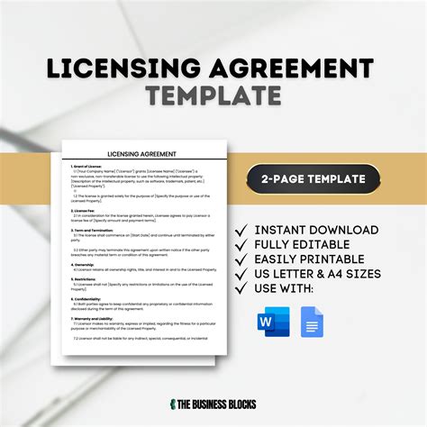 Licensing Agreements Template