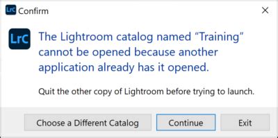 Lightroom Cannot Use The Catalog Named