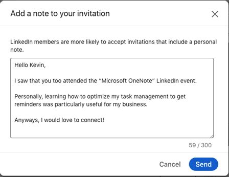 Linkedin Connection Request Template