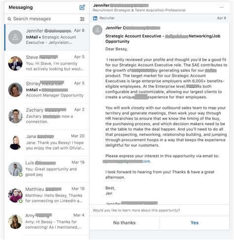 Linkedin Template Messages