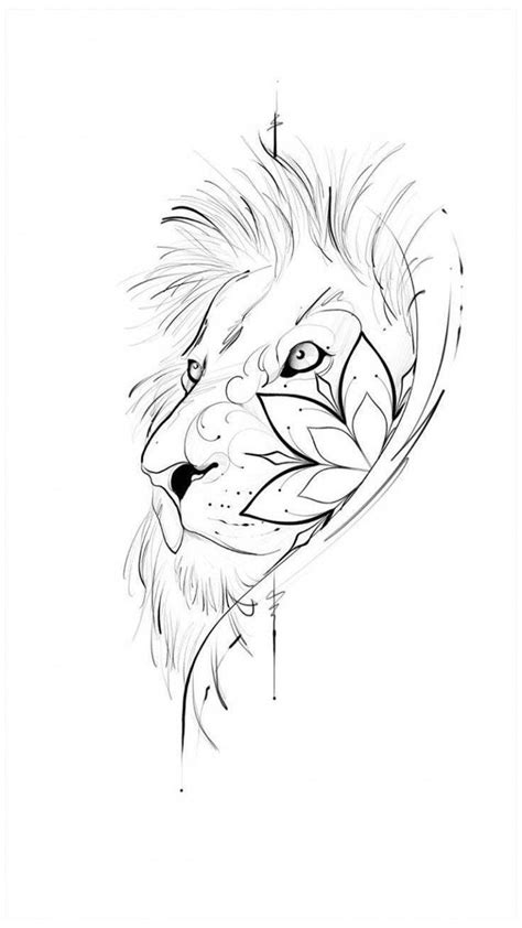 Lion Tattoo Template