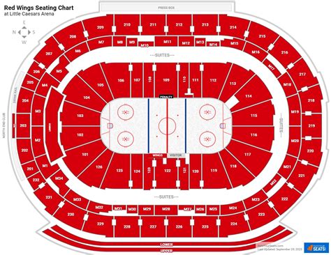 Little Caesars Arena Red Wings Seating Chart