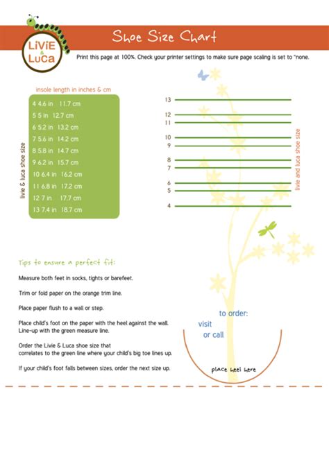Livie Luca Size Chart