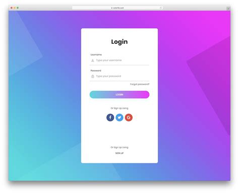 Login Screen Template
