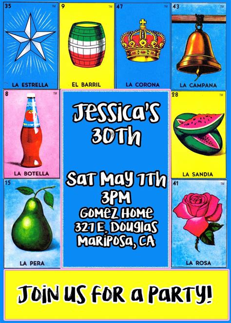 Loteria Invitation Template Free