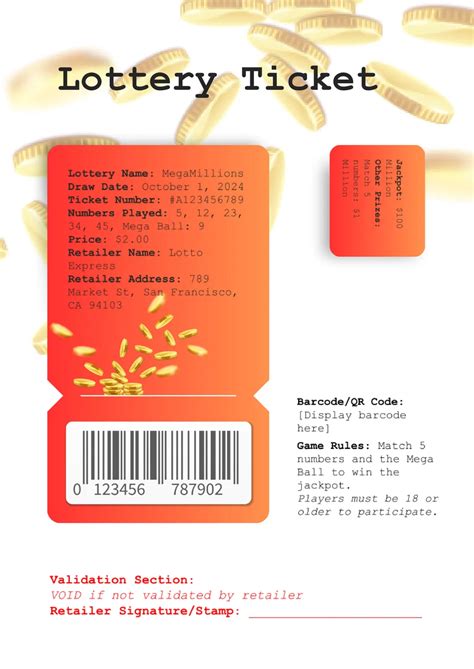 Lotto Ticket Template