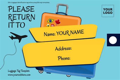Luggage Label Template Word