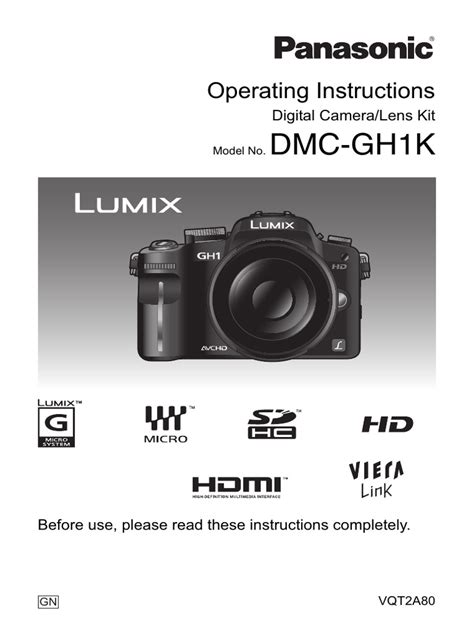 Lumix Dmc Gh1 Instruction Manual