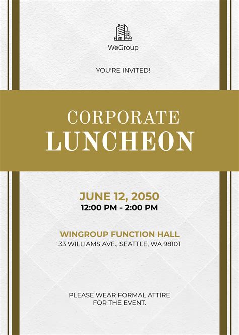 Luncheon Invitation Template