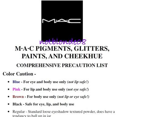Mac Cosmetics Product Knowledge Manual