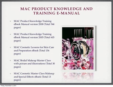 Mac Cosmetics Product Knowledge Manual