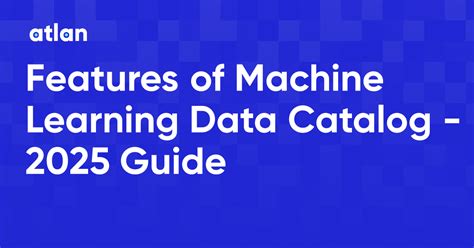 Machine Learning Data Catalog Features