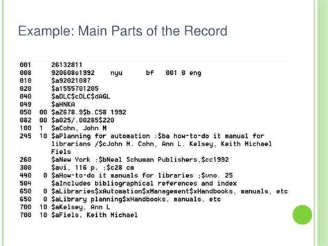 Machine Readable Cataloging