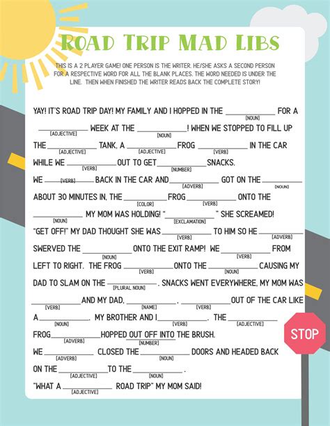Mad Lib Printable
