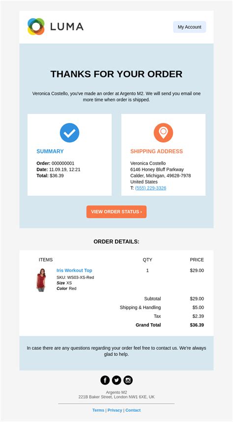 Magento 2 Email Template