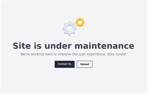 Maintenance Page Template