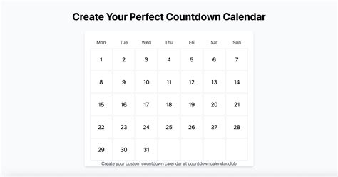 Make Your Own Countdown Calendar Printable