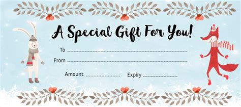 Make Your Own Gift Certificate Free Printable