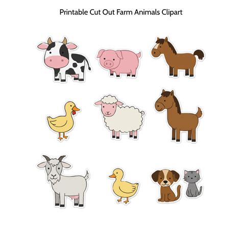 Making Animals With Simple Shapes Cut Outs Printables Farm