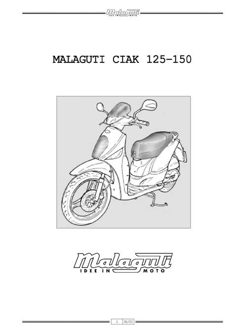 Malaguti Ciak 125 150 Repair Service Manual Pdf