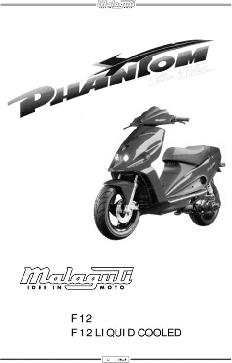 Malaguti F12 Phantom Scooter Workshop Factory Service Repair Manual