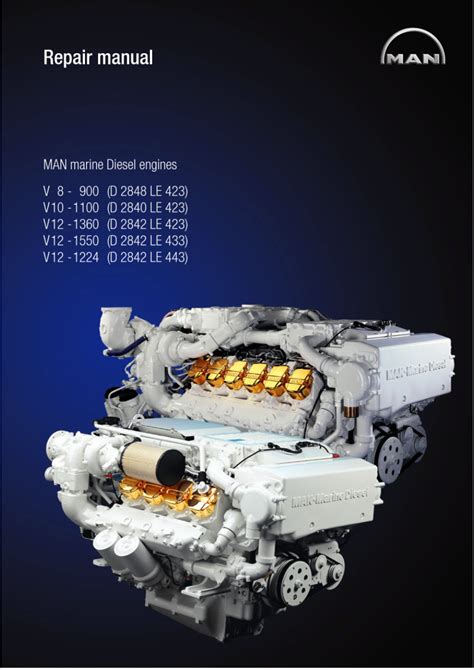 Man Marine Diesel Engine V8 900 V10 1100 V12 1360 V12 1550 V12 1224 Workshop Service Repair Manual Download