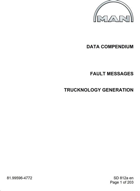 Man Truck Fault Code Dtc Message List Manual