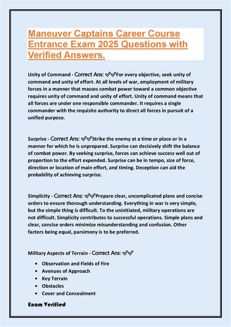 Maneuver Captains Career Course