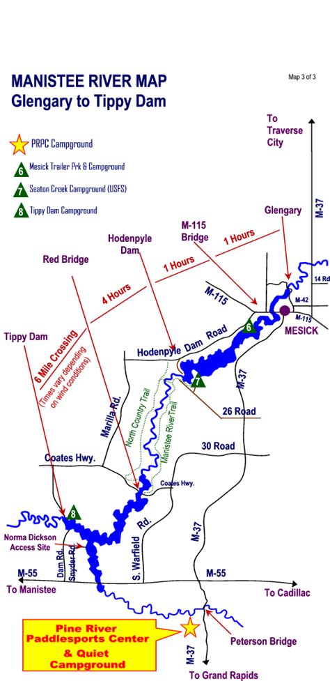 Manistee River Flow Chart