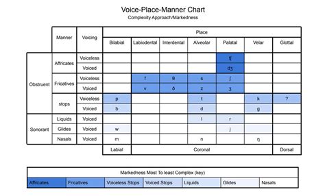Manner Place Voicing Chart