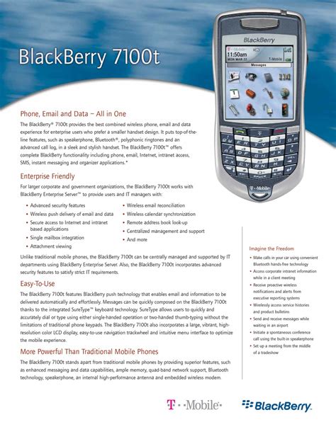 Manual Blackberry 7100t Mobile Phone
