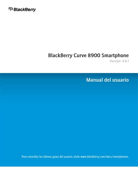 Manual Blackberry Javelin 8900 Espa Ol