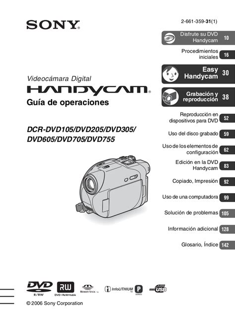 Manual Camara Sony Handycam Dcr Dvd108