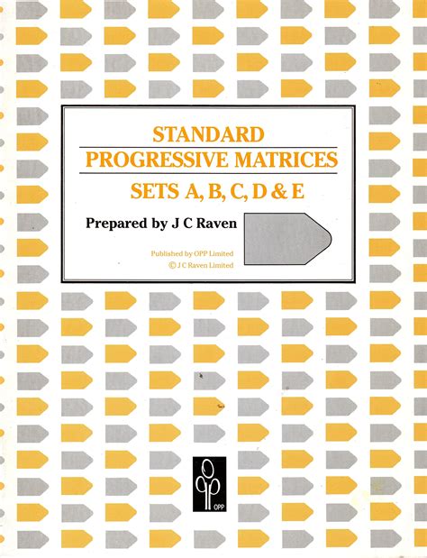 Manual Coloured Progressive Matrices Sets A A B B