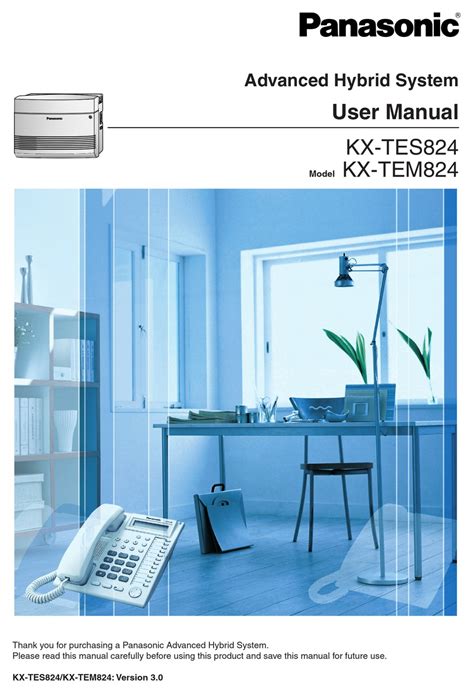Manual Conmutador Panasonic Kx Tes824 Espanol