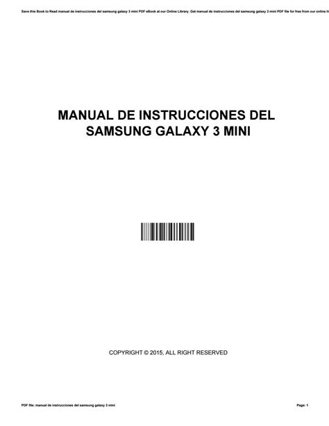 Manual De Instrucciones Samsung Galaxy Advance