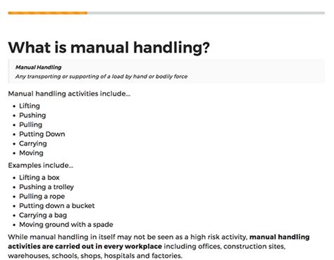 Manual Handling Questions And Answers