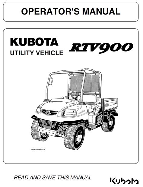 Manual Kubota Rtv900 Operators Manual