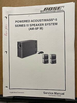 Manual On Bose Acoustimass 5 Series